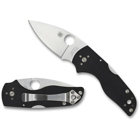 Spyderco 2024 Spyderco Lil' Native G-10 Black Back Lock Plain SPY-C230MBGP